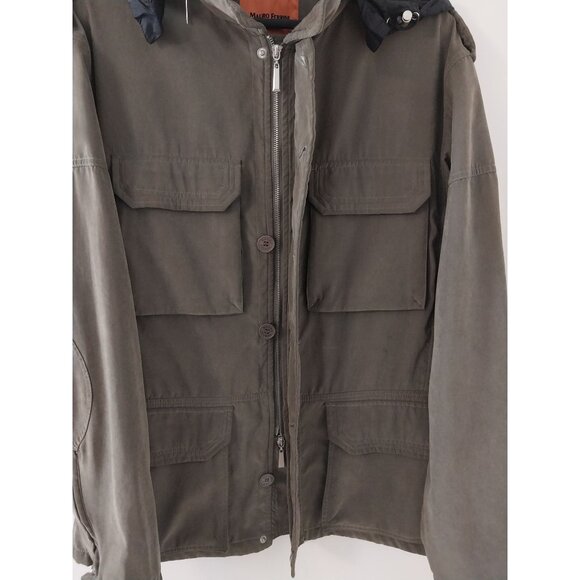 Mauro Ferrini Olive Green Faux Suede Utility Jacket Men's Sz XXL - Picture 4 of 16